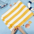 44x17 Beach Sling Chair Replacement Canvas 1mm Thick Yellow and White