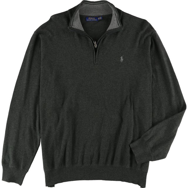 Ralph Lauren Mens LS Pullover Sweater, Gris, Grande 3X