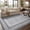 Ash, variant on Extra Large 10x13 Area Rug Geometric Border Washable Non-Slip Ultra Soft Thin Foldable Low Pile Non-Shedding Faux Wool Brown