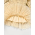 thumbnail image 6 of IDOPIP Toddler Girls Sequins Velvet Tutu Dress Glitter Christmas Tiered Mesh Dress 2-3 Years Champagne, 6 of 7