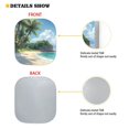 thumbnail image 3 of Bulopur Beach Palm Tree Car Windshield Sun Shade Light Blocking Sun Shade Car Windshield Easy Installation Sun Visor Protector Vehicle Exterior Accessory for Most SUVs Vans Trucks, 3 of 6