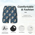thumbnail image 4 of Kdxio Space Puppy Print Men's Swim Trunks with Compression Liner 7 Inch Inseam Quick Dry Swim Shorts, 4 of 7