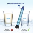 thumbnail image 2 of 2 Pack Water Filter Straw Outdoor Water Purifying Device Portable Personal Water Purifier Filtration System for Drinking Camping Hiking Hunting and Emergency Preparedness, 2 of 8