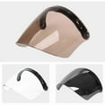 thumbnail image 5 of 3-Snap Helmet Bubble Visor Lens for 3/4 Retro Open Face Motorcycle Helmet, 5 of 20
