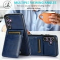 thumbnail image 5 of Allytech Galaxy S23 FE Case Wallet with Cards Slots, Luxury PU Leather Kickstand Cards Holder Anti-Scratch Shockproof Wallet Case Cover for Samsung Galaxy S23 FE - Darkblue, 5 of 6