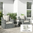 thumbnail image 2 of Outsunny Outdoor Chair Cushions with Backrest for Garden Patio, Grey, 2 of 10