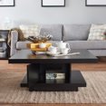 thumbnail image 3 of Furniture of America Carenza Square Coffee Table, Black, 3 of 7