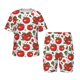 thumbnail image 1 of Balery Hand Drawn Tomatoes Conjunto de Pijama Infantil de Manga Corta con Estampado – Ropa de Dormir de Algodón Suave-Medium, 1 of 6