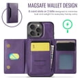 thumbnail image 6 of MAGKING Case For iPhone 16 Pro Max, RFID Blocking, PU Leather,Compatible With MagSafe Detachable 2 In 1 Wallet With Multi-Card Slots,Magnetic Protective Cover,Purple,For iPhone 16 Pro Max, 6 of 8
