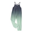 thumbnail image 3 of RXIRUCGD Girls Casual Jumpsuits Gradient Print Sleeveless Summer Rompers Long Pants With Pockets For 5-14 Years( Dark Gray, Size:7 Years ), 3 of 6