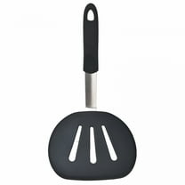 ACDANC Wide Round Spatula Flexible Silicone Spatula Heat Resistant for Pancake,Eggs,And More,Black
