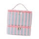 thumbnail image 2 of Estuche de transporte para esmaltes de uñas, bolsa de maquillaje, elegante, multiusos, portátil, regalo para mujeres, organizador de esmaltes de uñas Rayas azules y rosas, 2 of 9
