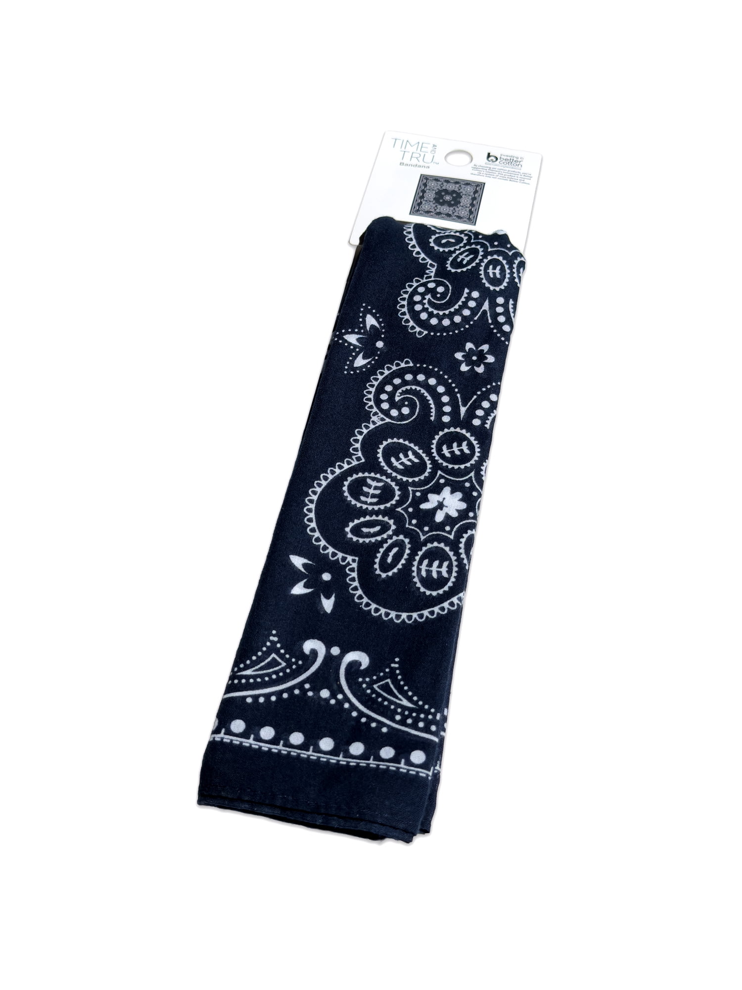 Time and Tru Women's Western Star Bandana, Blue Cove, One Size Fits Most