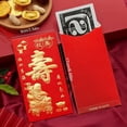 thumbnail image 2 of 6pcs/Set Longevity Blessing Chinese Red Pocket - Creative Red Envelopes For Blessing Supplies, Thickened Hard Paper, 2 of 4