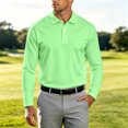 thumbnail image 2 of Yungyresw Polo Shirts for Men Solid Color Loose Fit TShirts Breathable Fabric Long Sleeve Polo for Spring Wear, 2 of 6