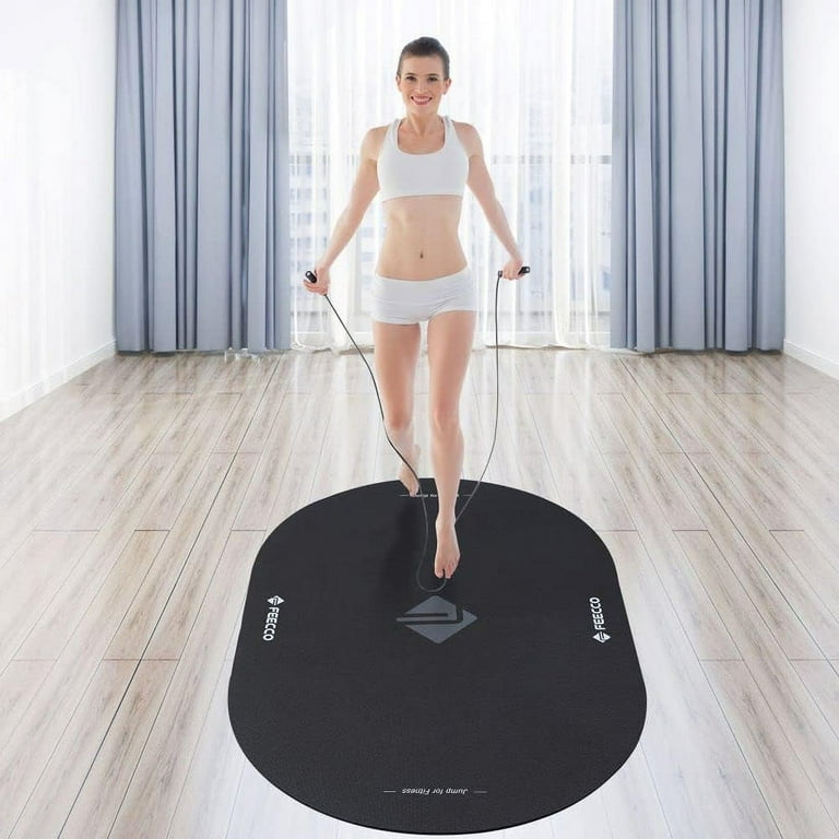 Free Shipping FEECCO Jump Rope Mat Large Size Non Slip Jump Rope Pad 7mm Thick High Density Material Customized for Jump Roping 48 32 Walmart