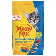 Meow Mix Seafood Medley Dry Cat Food, 3.15 lb. Bag