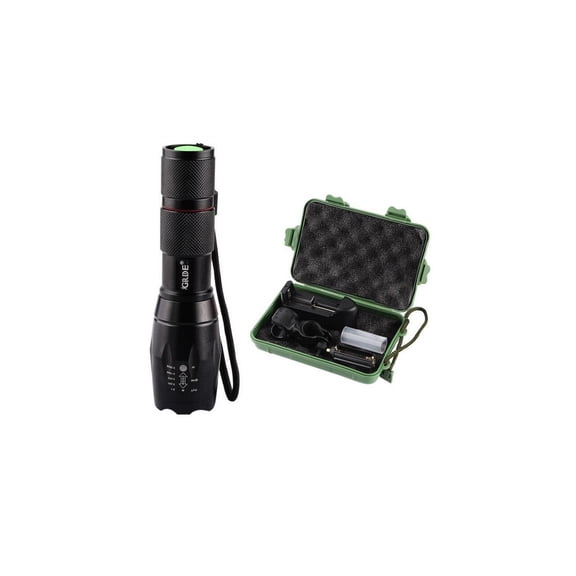 Rotate the zoom Flashlight genuine CREE LED flashlight rechargeable long-range riding outdoor lighting equipment Flashlight XPE