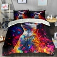 thumbnail image 2 of 3 Pieces Duvet Cover Set-Abstract 3D Meerkat- 3D Print Bedding 1 Duvet Cover 2 Pillowcases Natural Animals Comforter Set Soft Breathable for Boys Girls Children Duvet Set 10B54ANI5, 2 of 6