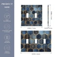 thumbnail image 2 of Yayeee Toggle Light Switch Wall Plate 2-Gang 4.56"x4.48" Decorative Outlet Cover, Elegant Hexagon Pattern, 2 of 7
