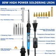 thumbnail image 2 of Soldador Lunamor 80W 110V LCD digital 180-500°C Azul, 2 of 8