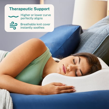 Sleep Innovations - Contour Memory Foam Queen Pillow - White