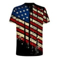 thumbnail image 4 of IROINNID Big and Tall Men T Shirts,Indenpence Day Lightweight Thin Basic Round Neck Printed Comfortable Blouses for Men, 4 of 5