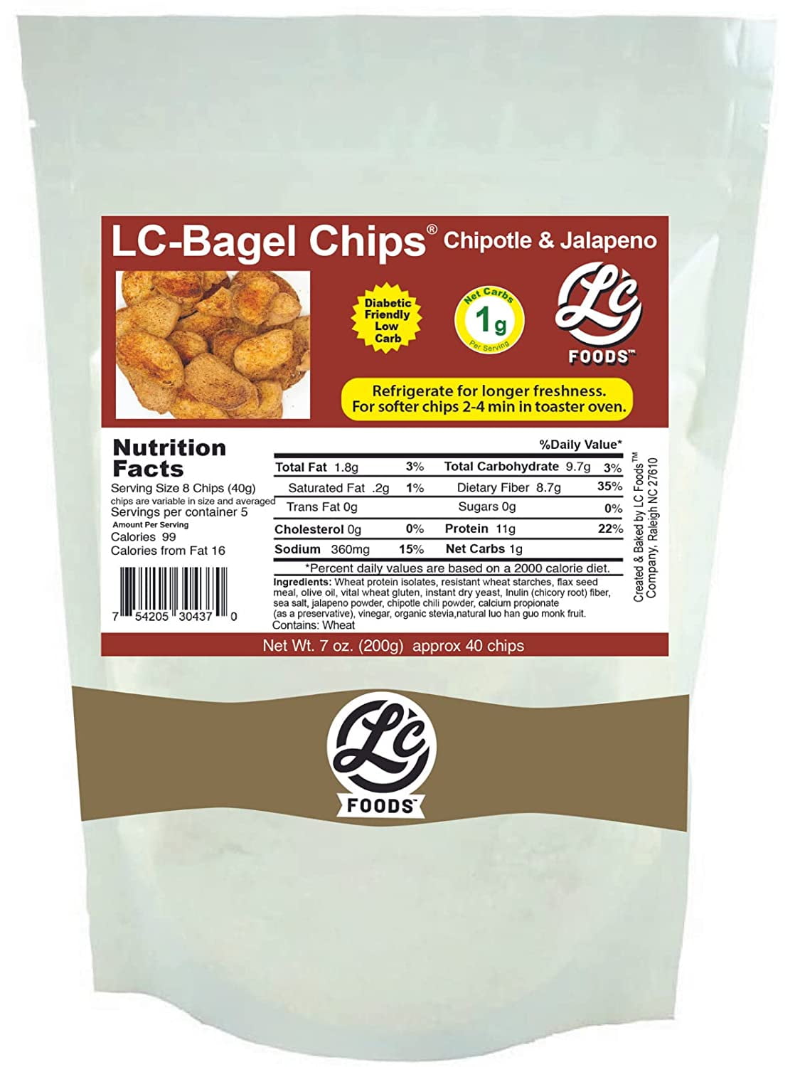 Low Carb Chipotle Jalapeno Bagel Chips Fresh Baked No Sugar