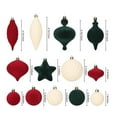 thumbnail image 2 of Christmas Green Velvet Ball Ornaments – Red & Orange Mixed Set of Christmas Tree Decorations, Shatterproof Hanging Baubles for Holiday Home Décor & Party Display, 2 of 4