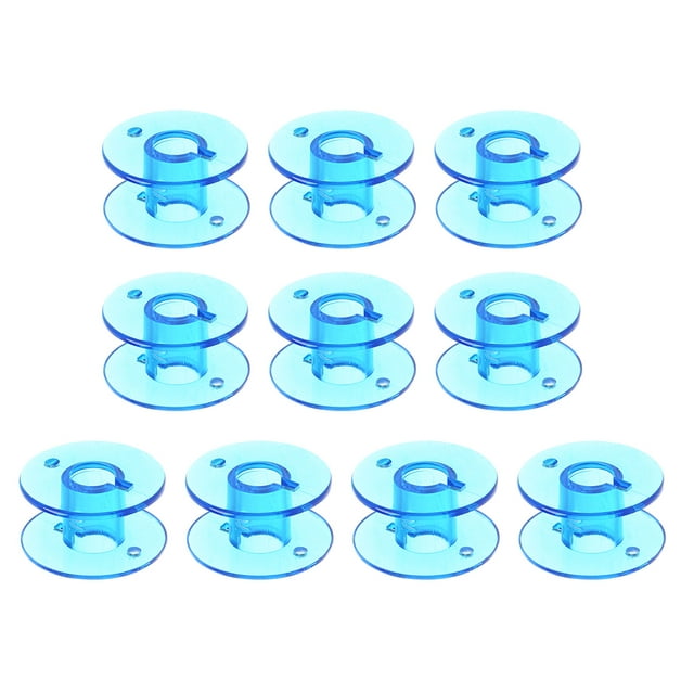 Unique Bargains Bobines en Plastique Tailles Standard pour Machine à Coudre Multifonction, Bleu 50 Pack