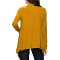 thumbnail image 4 of Made by Johnny Women's Off-Duty Open Front Cardigan S MUSTARD, 4 of 6