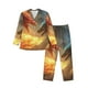 thumbnail image 1 of Fotbe Red And Blue Fire Dragon B Pijama de Hombre con Estampado de Manga Larga, Conjunto de 2 Piezas, Ropa de Dormir Suave y Cómoda con Bolsillos-Large, 1 of 7