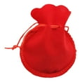 thumbnail image 2 of 3.14×2.75" Velvet Drawstring Bags, Calabash-Shaped Velvet Cloth Jewelry Drawstring Bags, Small Candy Gift Bags, Portable Candy Gift Packaging Bags for Christmas Wedding Party (Red), 2 of 9