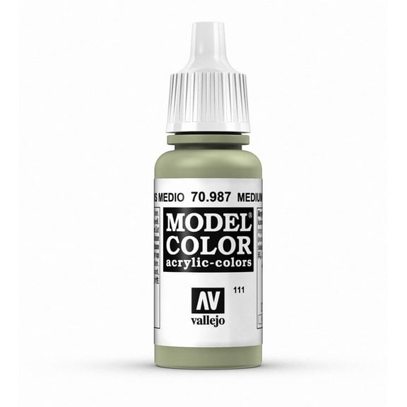 Vallejo 70987 Model Color 112 Medium Gray Acrylic Paint 18ml
