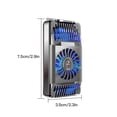 thumbnail image 2 of Enfriador de teléfono móvil Ventilador de enfriamiento de disipación de calor portátil alimentado por USB para teléfono celular ajustable, plateado seitruly EL4698-02B, 2 of 2