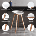 thumbnail image 4 of Aykah Willow Bar Stools Set of 2, Counter Height Stool with Plastic Seat and Metal Legs, Used as Kitchen Stool, Easy to Assemble (White), 4 of 7
