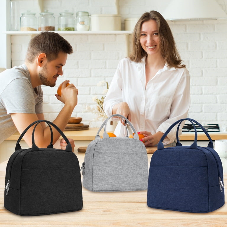 Inosoo Insulated Lunch Bag, Canvas Thermal Tote for Work & School photo 4