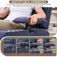 thumbnail image 3 of Holaki Power Recliner Chair, 270° Swivel Recliner with Heat & Lumbar Support, Modern Comfortable Chenille Rocker Recliner Nursery Chair with Smart Cup Holder & Adjustable Armrests for Nursing, Navy, 3 of 11