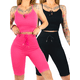 thumbnail image 1 of Set De 2 Conjunto Unitalla Deportiva Mujer Short Y Blusa Stretch Fit Push Up, 1 of 5