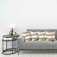 thumbnail image 3 of Ambesonne Christmas Throw Pillow Cover 4 Pack, Flowers Socks and Bells, 24", Orange Red Green, 3 of 5