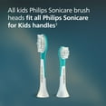 thumbnail image 5 of Philips Sonicare For Kids - Genuine Replacement Electric Toothbrush Heads, Compact Size, For Kids Aged 3+, 2 Pack, HX6032/94, 5 of 12