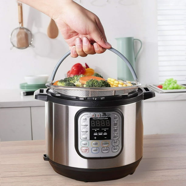 Stainless Steel Steamer Basket For Instant Pot With Silicone Wrapped Handle Custom Fit For 5 6 Qt Or 8 Qt Instapot Pressure Cooker. Perfect For
