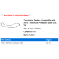 thumbnail image 2 of Thermostat Gasket - Compatible with 2015 - 2021 Ram ProMaster 2500 3.6L V6 2016 2017 2018 2019 2020, 2 of 2