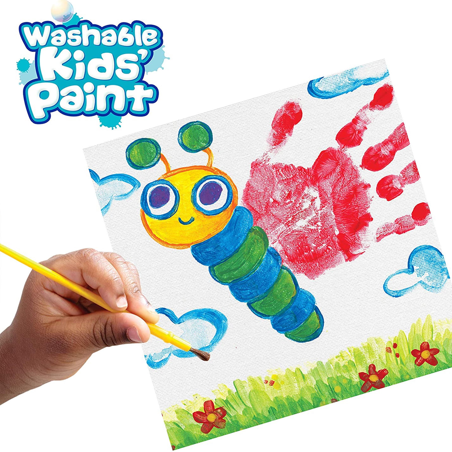 Crayola Washable Kids Paint Set & Paintbrush, 18 Count, 6 Sets
