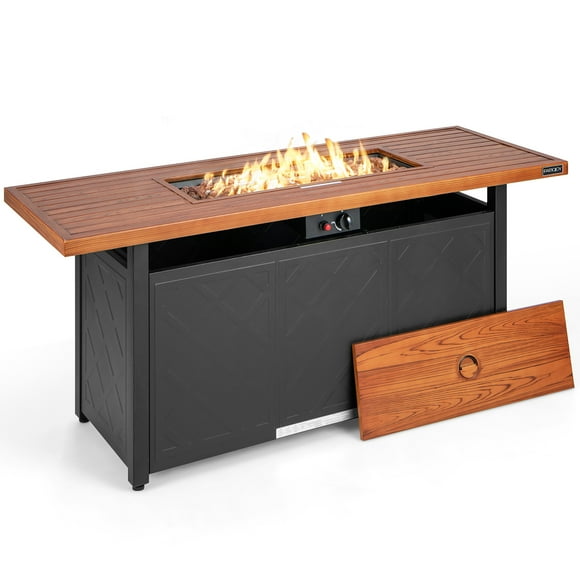 Mesa para fogata para exteriores multifuncional 50,000 BTU, quemador acero inoxidable