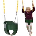 thumbnail image 1 of Eastern Jungle Gym Cubo Completo con Respaldo Alto para Trabajo Pesado Asiento de Columpio para niños pequeños Cadenas de Columpio recubiertas Accesorio de Juego de Columpio Verde Completamente ensamb, 1 of 7