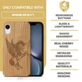 thumbnail image 7 of Case Yard Wooden Case Outside Soft TPU Silicone, Slim Fit Shockproof Wood Protective Phone Cover for Girls Boys Men and Women, Supports Wireless Charging Pegasus Design case for iPhone-XR, 7 of 7