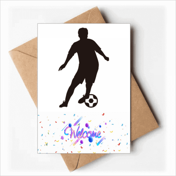 Soccer Football Sports Outline Welcome Back Greeting Cards Envelopes Blank