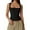 Black, variant on Pitauce Womens Square Neck Tank Tops Summer Sleeveless Crop Tops Slim Fit Solid Basic T-Shirts Y2K Going Out Tops