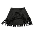 thumbnail image 5 of XIAONU Women's Fringe Mini Skirt High Waist Studded Skirts Edgy Western Party Skirts, 5 of 5